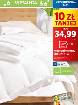 Lidl Kołdra pikowana 140 x 200 cm Livarno Home oferta