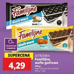 Lidl Wafle gofrowe słony karmel Jutrzenka Familijne oferta