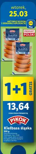 Lidl Kiełbasa śląska wieprzowa Pikok oferta