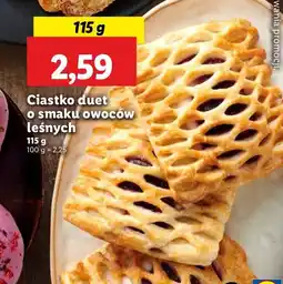 Lidl Ciastko duet z owocami leśnymi oferta