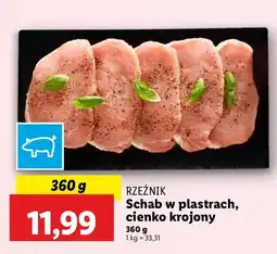 Lidl Schab wieprzowy bez kości plastry Rzeźnik Codzienna Dostawa oferta