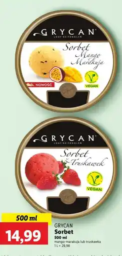 Lidl Sorbet truskawkowy Grycan oferta