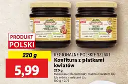 Lidl Konfitura wiśniowa z płatkami róży Regionalne Szlaki oferta