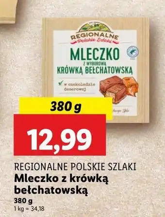 Lidl Mleczko z wyborową krówką bełchatowską Regionalne Szlaki oferta
