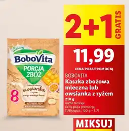 Lidl Kaszka mleczna 7 zbóż Bobovita Porcja Zbóż oferta