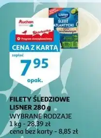 Auchan Śledź atlantycki w sosie śmietanowym Lisner oferta