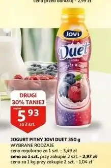 Auchan Jogurt jagoda-wiśnia Jovi Duet oferta
