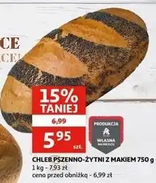 Auchan Chleb pszenno-żytni z makiem Auchan oferta