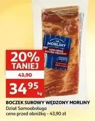 Auchan Boczek surowy wędzony Morliny oferta