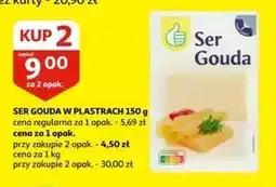 Auchan Ser gouda plastry Podniesiony Kciuk oferta