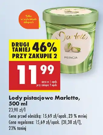 Biedronka Lody pistacjowe Marletto oferta