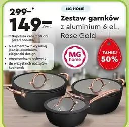 Biedronka Zestaw garnków rose gold Mg Home oferta