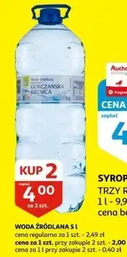 Auchan Woda niegazowana Podniesiony Kciuk oferta