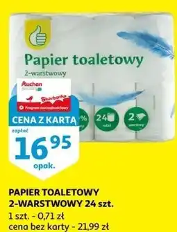 Auchan Papier toaletowy 2 warstwowy Podniesiony Kciuk oferta