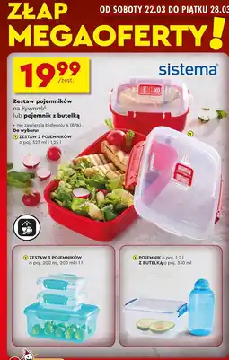 Biedronka Pojemnik 1.2 l + butelka 330 ml Sistema oferta