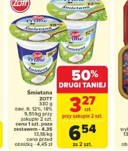 Carrefour Smietana Zott oferta