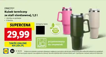 Lidl ERNESTO Kubek termiczny ze stali nierdzewnej oferta