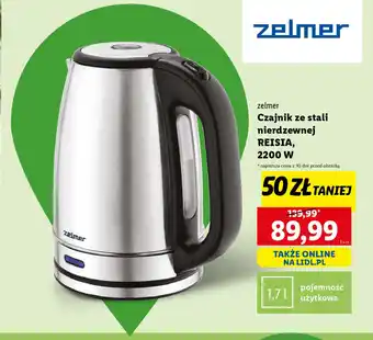 Lidl zelmer Czajnik ze stali nierdzewnej REISIA, 2200 W oferta