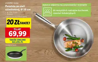 Lidl LIVARNO home Patelnia ze stali szlachetnej, Ø 28 cm oferta