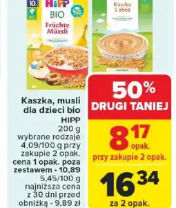 Carrefour Kaszka, musli dla dzieci Bio Hipp oferta