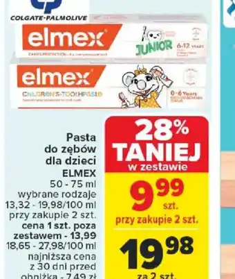 Carrefour Pasta do zębów dla dzieci Elmex oferta