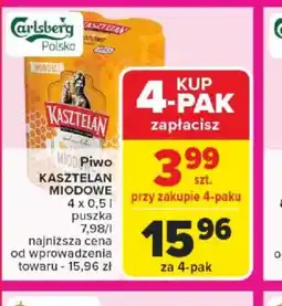 Carrefour Piwo Kasztelan Miodowe oferta