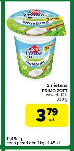 Carrefour Express Śmietana 12% Zott Primo oferta