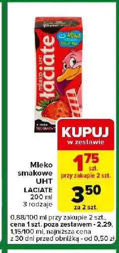 Carrefour Express Mleko truskawkowe Łaciate oferta