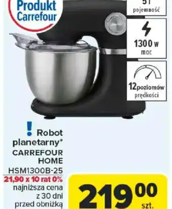 Carrefour Robot planetarny Carrefour Home HSM1300B-25 oferta