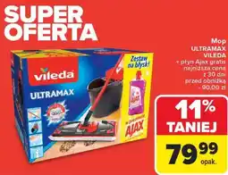 Carrefour Mop Ultramax VILEDA + płyn Ajax oferta