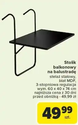 Carrefour Stolik kawowy na balustardę oferta