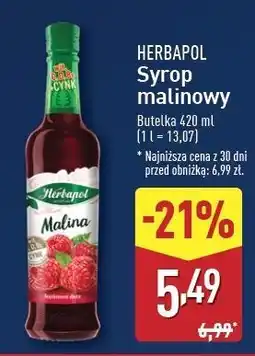 ALDI Syrop malina Herbapol oferta