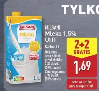 ALDI Mleko 1.5% Milsani oferta