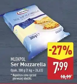 ALDI Ser mozzarella - kostka Mlekpol oferta