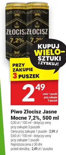 Twój Market Piwo Złocisz Jasne Mocne 7,2% oferta