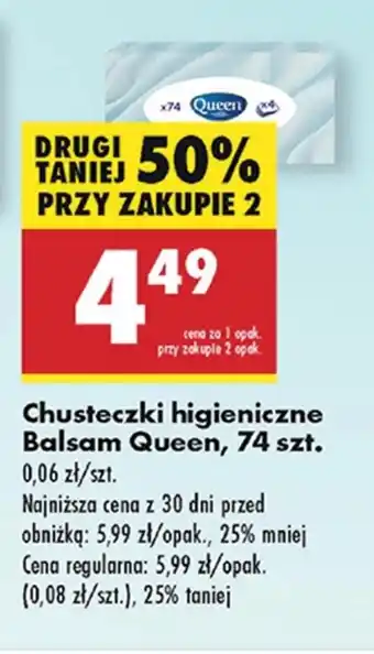 Biedronka Chusteczki higieniczne Queen oferta