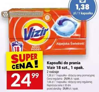 Twój Market Kapsułki do prania Vizir 18 szt. oferta