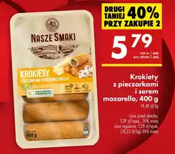 Biedronka Krokiety z pieczarkami i serem mozarella oferta