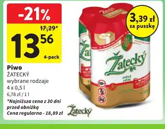 Intermarche Piwo Zatecký oferta