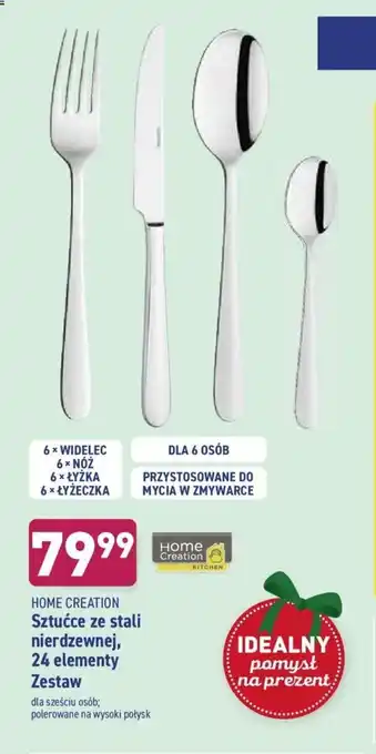 ALDI Sztućce ze stali nierdzewnej 24 elementy oferta