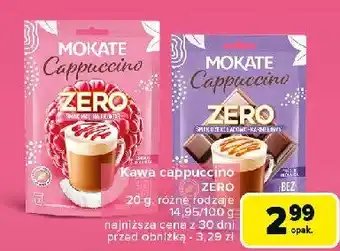 Carrefour Cappuccino zero czekoladowo-karmelowe Mokate cappuccino oferta