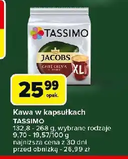 Carrefour Market Kawa caffe crema classico xl Tassimo jacobs oferta