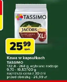 Carrefour Market Kawa caffe crema classico xl Tassimo jacobs oferta