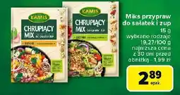 Carrefour Market Chrupiący mix do sałatki i zup grzanki pomidorowe z pestkami dyni Kamis oferta