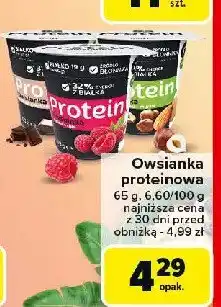 Carrefour Owsianka proteinowa z orzechami laskowymi i migdałami Go on! oferta