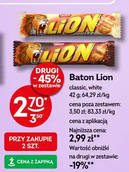 Żabka Baton Lion white oferta