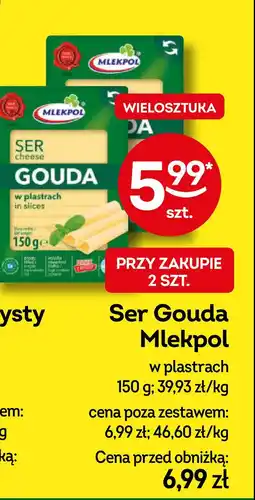 Żabka Ser żółty gouda plastry oferta