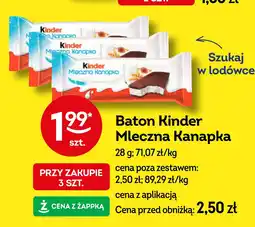 Żabka Baton Kinder mleczna kanapka oferta