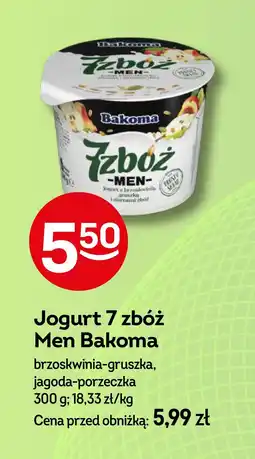 Żabka Jogurt jagoda-czarna porzeczka Bakoma 7 zbóż men oferta