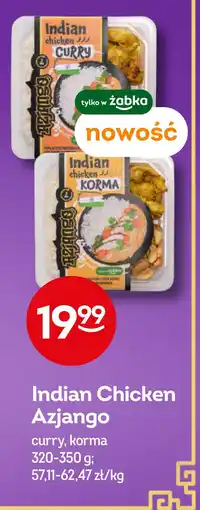 Żabka Danie indian chicken korma Azjango oferta